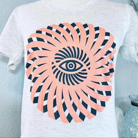 American Apparel All Seeing Eye Graphic Tee Tri-blend Gray Medium - Picture 2 of 6